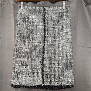 New York & Company Black, White and silver  Tweed Pencil Skirt